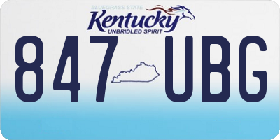 KY license plate 847UBG