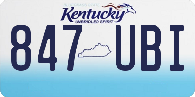 KY license plate 847UBI