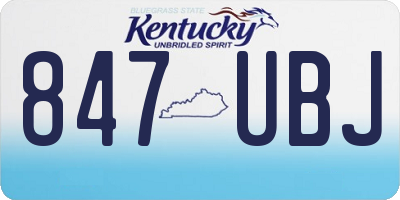 KY license plate 847UBJ