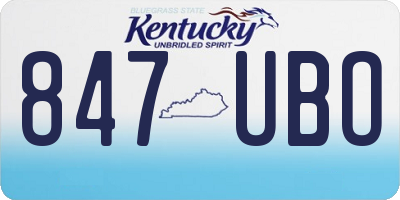 KY license plate 847UBO