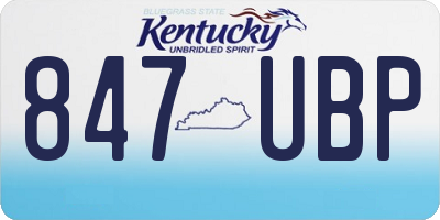KY license plate 847UBP