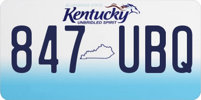 KY license plate 847UBQ