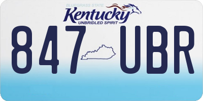 KY license plate 847UBR