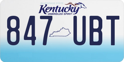 KY license plate 847UBT