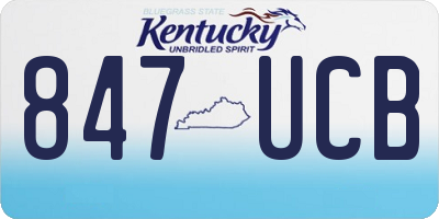 KY license plate 847UCB