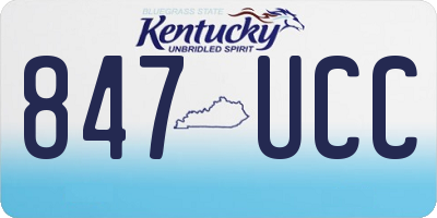 KY license plate 847UCC