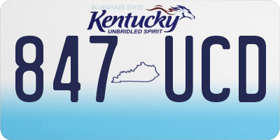 KY license plate 847UCD