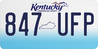 KY license plate 847UFP
