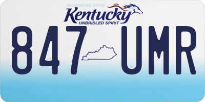 KY license plate 847UMR