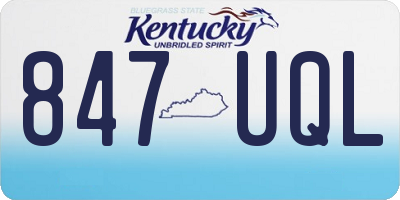 KY license plate 847UQL