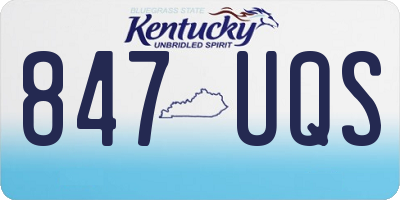 KY license plate 847UQS