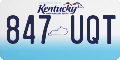 KY license plate 847UQT