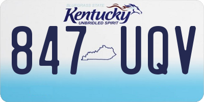 KY license plate 847UQV