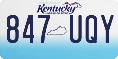 KY license plate 847UQY