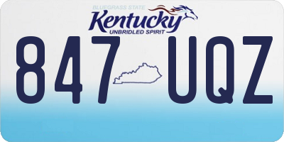 KY license plate 847UQZ