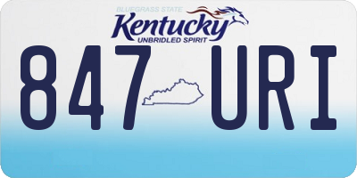 KY license plate 847URI
