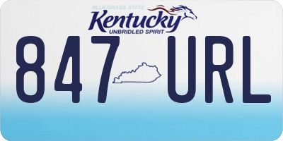 KY license plate 847URL