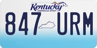 KY license plate 847URM