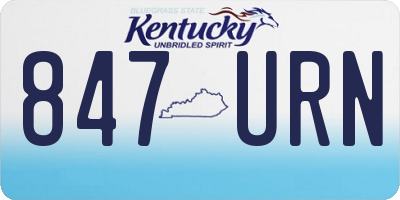 KY license plate 847URN