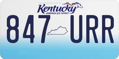 KY license plate 847URR