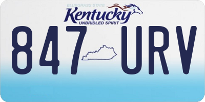 KY license plate 847URV