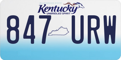 KY license plate 847URW