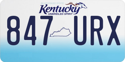 KY license plate 847URX