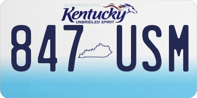 KY license plate 847USM