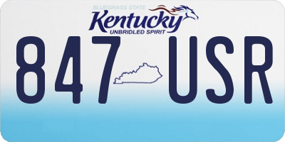 KY license plate 847USR