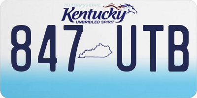 KY license plate 847UTB