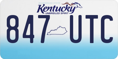 KY license plate 847UTC
