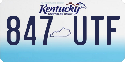 KY license plate 847UTF