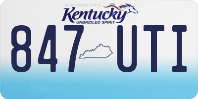 KY license plate 847UTI