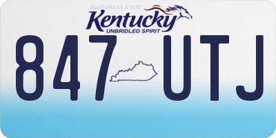 KY license plate 847UTJ