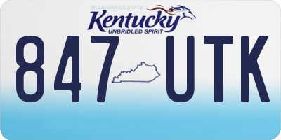 KY license plate 847UTK