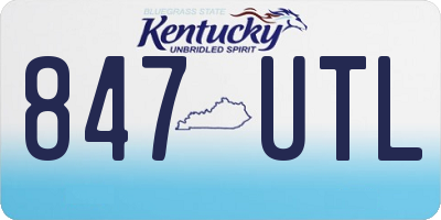 KY license plate 847UTL