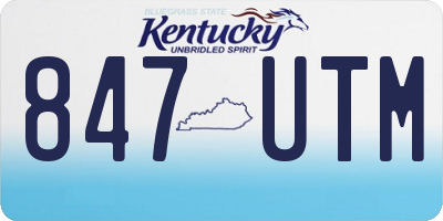 KY license plate 847UTM
