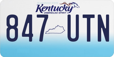 KY license plate 847UTN