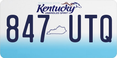 KY license plate 847UTQ