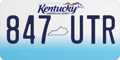 KY license plate 847UTR