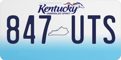 KY license plate 847UTS