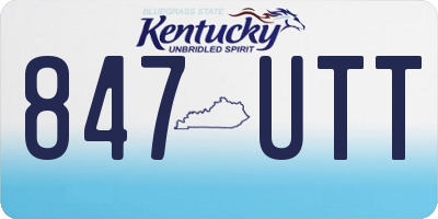 KY license plate 847UTT