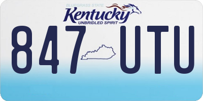 KY license plate 847UTU