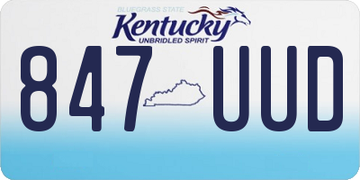KY license plate 847UUD