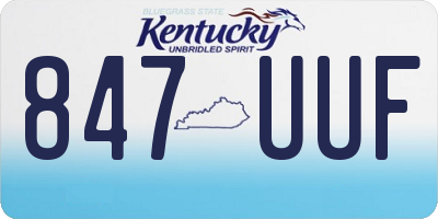 KY license plate 847UUF