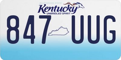 KY license plate 847UUG