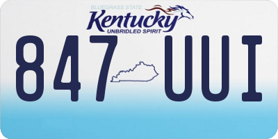 KY license plate 847UUI