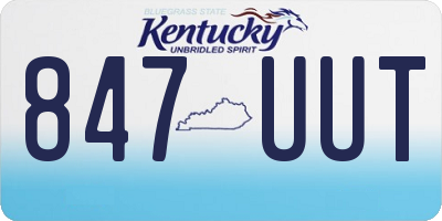 KY license plate 847UUT