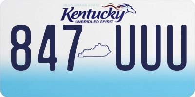 KY license plate 847UUU