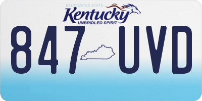 KY license plate 847UVD